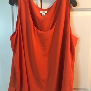 Cute orange layered swing tank top